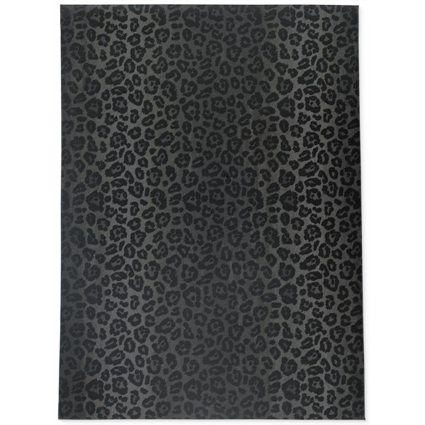 East Urban Home Arcely Animal Print Charcoal/Gray Area Rug & Reviews